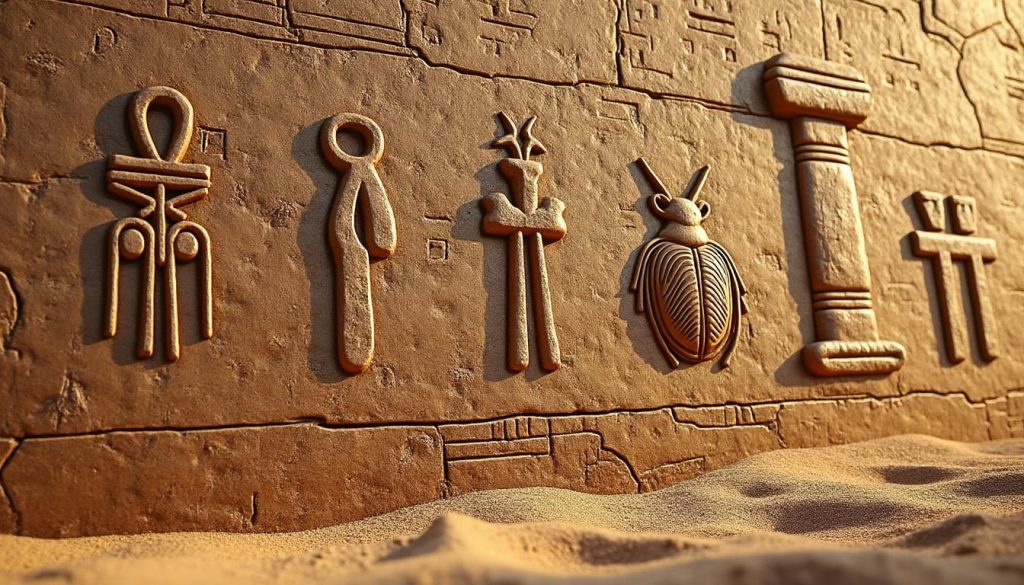 découvrez la signification et l'origine des symboles égyptiens anciens, ces motifs mystérieux qui illustrent la richesse culturelle et spirituelle de l'égypte antique.